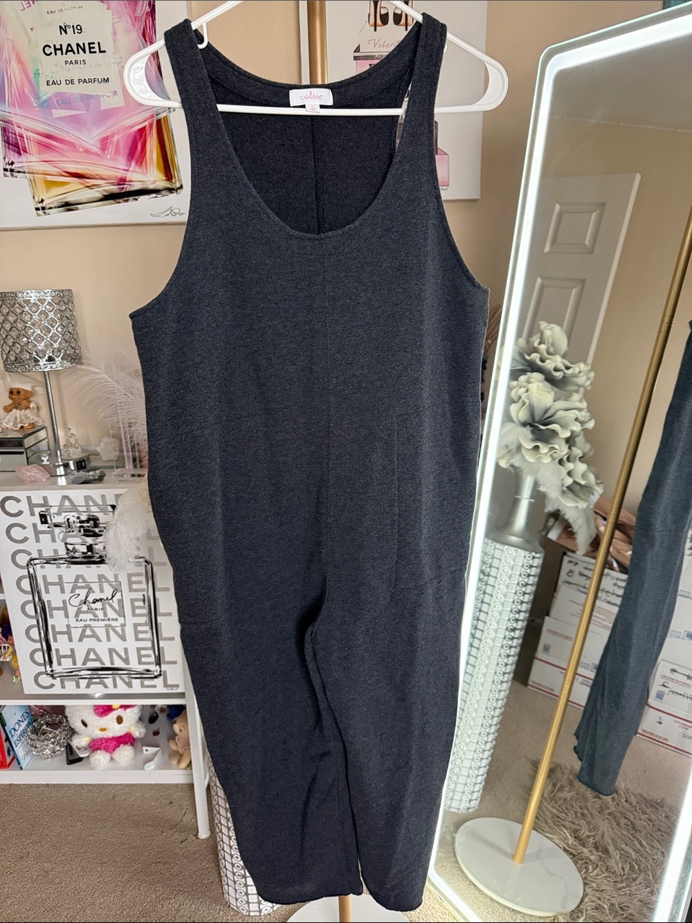 Colsie grey Sleeveless Tank Jumpsuit